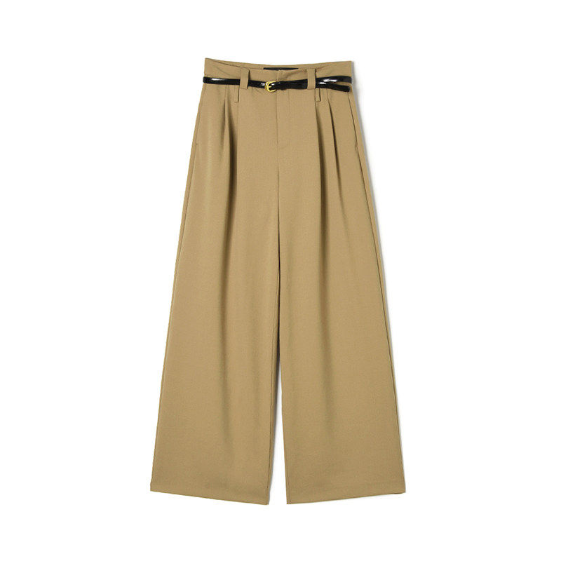 奥莱品牌撤柜正品 Q系列春装2026新款 含羊毛长裤系腰带休闲裤女