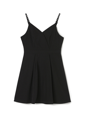 Outlets专柜撤柜正品 LM夏装2025新款钉珠吊带短裙高腰显瘦连衣裙