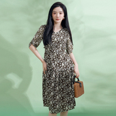 新款 奥莱专柜撤柜正品 汉货精品HH夏装 原野浪漫气质中长裙连衣裙