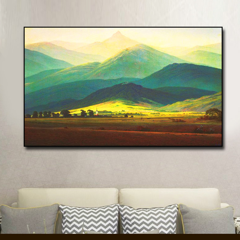 装饰画芯万人迷画艺巨人山油画