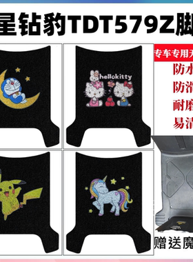 适用五星钻豹优佳EB电动车脚垫TDT579Z防水丝圈防滑脚踩踏垫座套