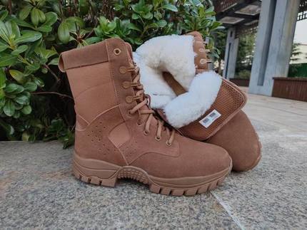 新式棕色作战靴男超轻作战训靴高帮拉链沙漠训练靴春秋户外登山靴