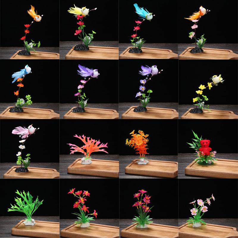 酒店装饰菜品花草创意刺身摆盘