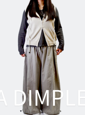 A Dimple阔腿裤慵懒风宽松休闲梨形百搭松紧腰薄款夏秋季女裤小众