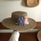 繁花系列春夏新品 平顶大帽檐小众时尚 海边度假礼帽甜美草帽女