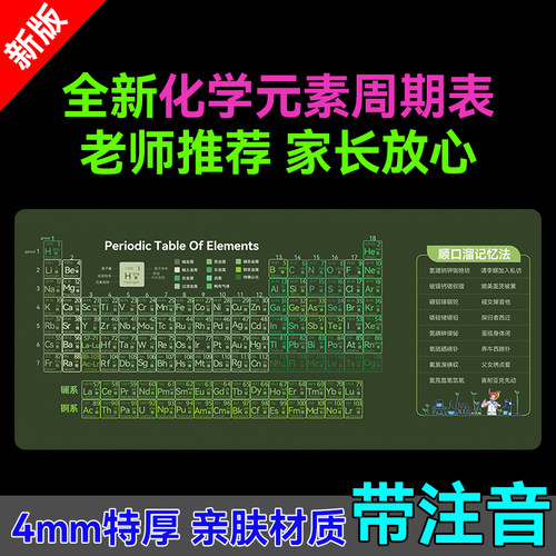 化学元素周期表学生桌垫键盘垫