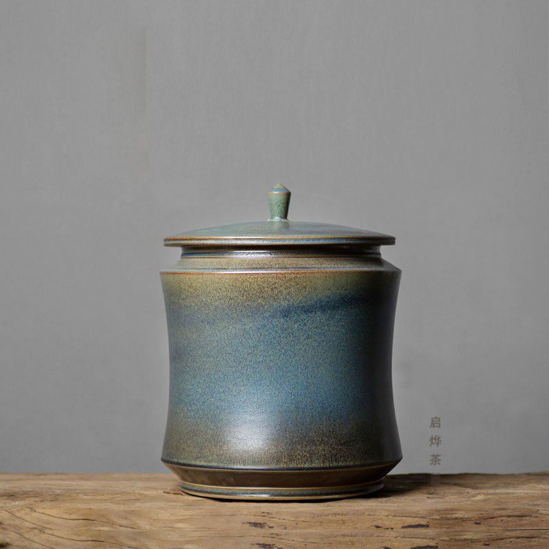 景德镇手工制作 造悟堂 精致陶瓷器皿 防潮茶仓 醒茶 存茶 茶叶罐