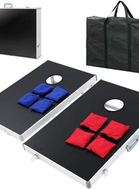 美国Cornhole bean bag toss投掷沙包游戏台沙滩折叠铝合金桌套装