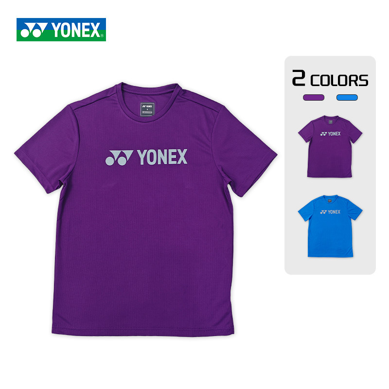 YONEX/尤尼克斯海外版羽毛球服男女YY速干比赛训练短袖文化衫2871