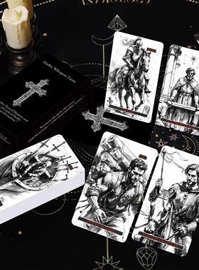 12X7cm Gothic Whispers Tarot灰色阴影塔牌英文卡罗牌桌游