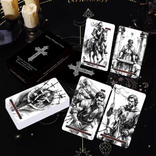 12X7cm Gothic Whispers Tarot灰色阴影塔牌英文卡罗牌桌游