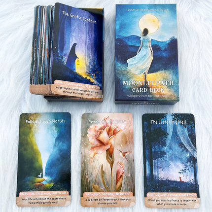 12X7  Moonlit Path Oracle Game月光下的小路神谕卡英文卡牌游戏