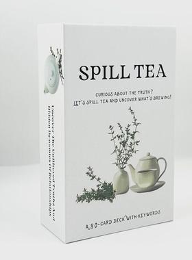 12X7cm Spill Tea Oracle Card洒茶茶叶神谕卡英文卡牌字卡