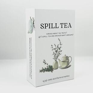 12X7cm Spill Tea Oracle Card洒茶茶叶神谕卡英文卡牌字卡