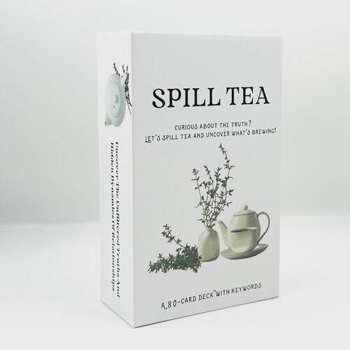 洒茶茶叶神谕英文卡牌字卡游戏