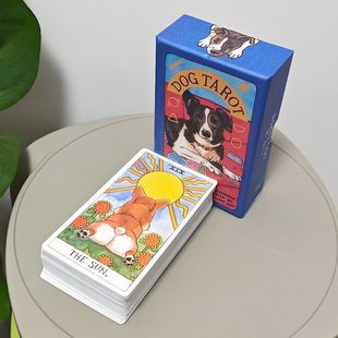 12X7cm Dog Tarot Card Game狗狗塔罗牌英文塔牌卡牌游戏