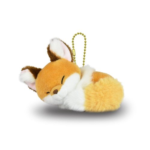日本amuse 新款 可爱 狐狸坐姿挂件毛绒玩具小公仔书包挂件玩偶