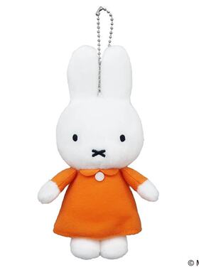 日本 sekiguchi可爱米菲兔橙色衣白色兔子包包挂饰钥匙扣公仔礼物