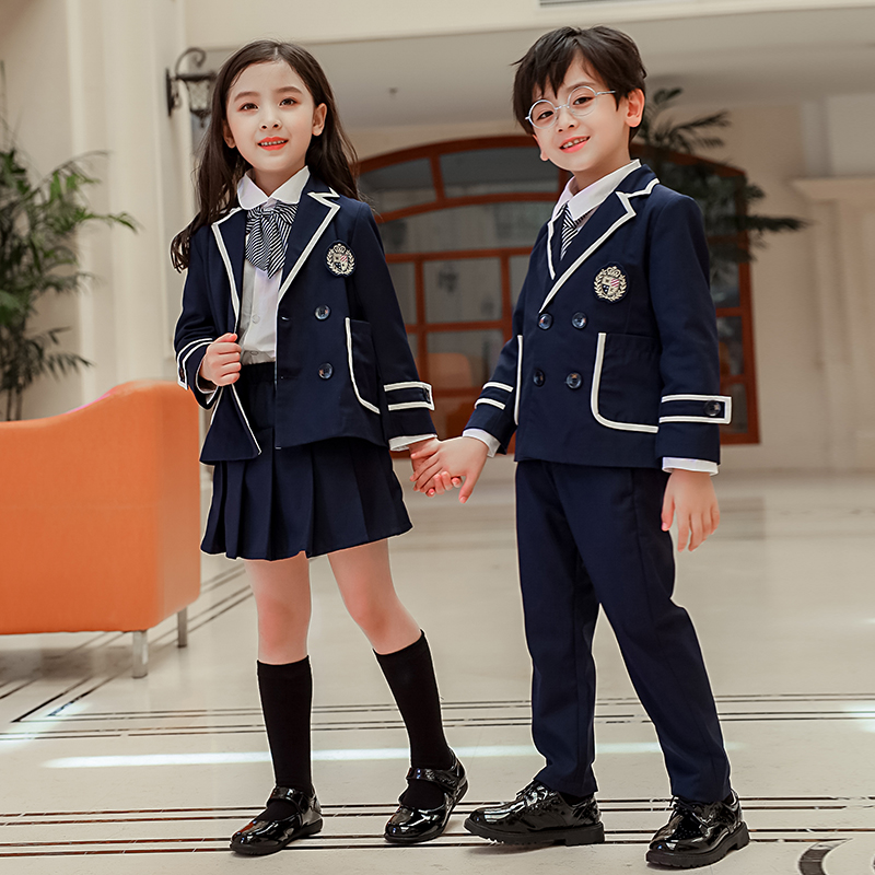 小学生西装校服套装幼儿园入园服西服秋冬款儿童班服大合唱百褶裙