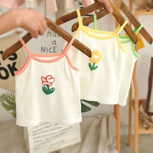婴儿外穿女童百搭清凉上衣 女宝宝薄款 儿童背心吊带夏季 韩版