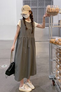 2025新款春夏修身显瘦仙气飘飘气质时尚背带连衣裙外套女潮优雅图片