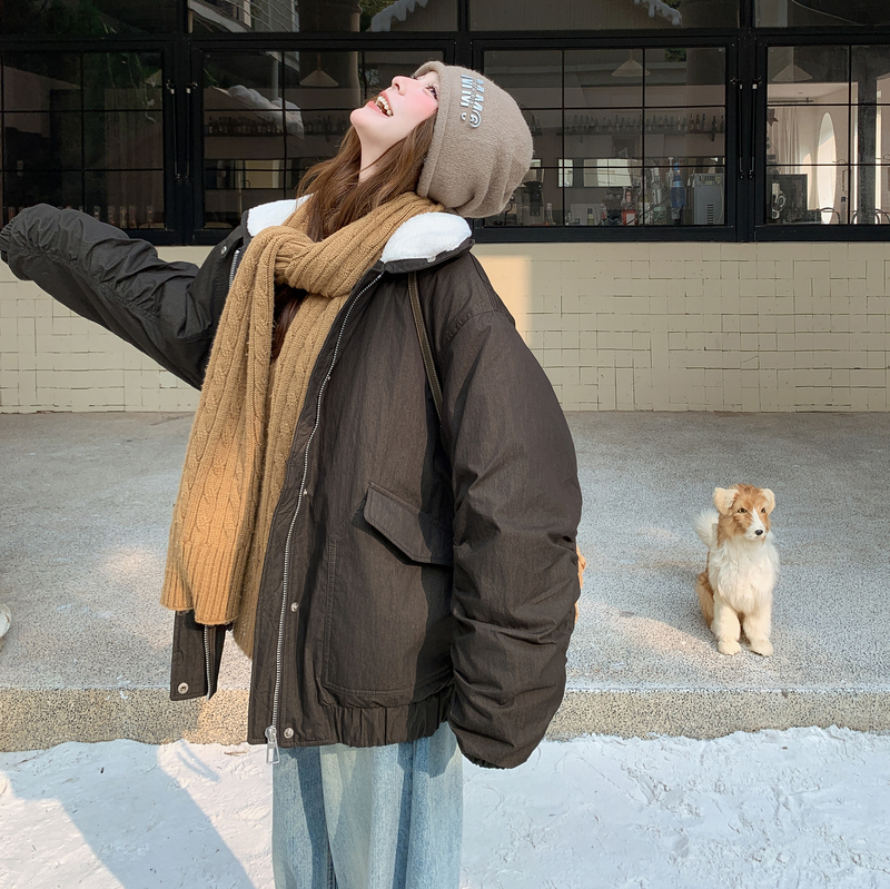 冬装新款毛毛翻领时尚休闲90绒羽绒服202-5647-P435-K658，女装羽绒服，浙宝202