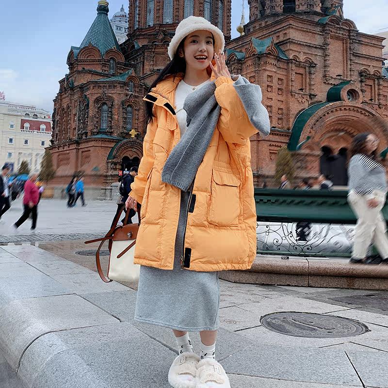 2026年冬装中长款休闲韩版90绒羽绒服女202A-6821-P320K468，女装羽绒服，浙宝202