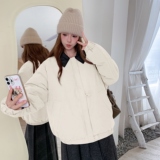 现货新款冬装韩版宽松学院风棒球服羽绒服202-5609-P315-K458，女装羽绒服，浙宝202