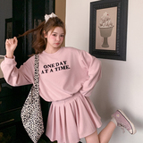 秋装现货绣字卫衣+短裙两件套套装202-2519-P155K228，女装套装/套裙，浙宝202