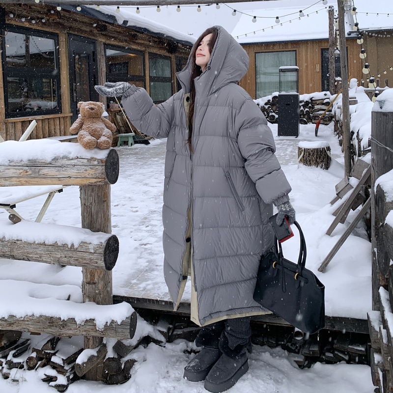 高端货新标90两面穿韩版长款羽绒服202-5648-P595-K889，女装羽绒服，浙宝202