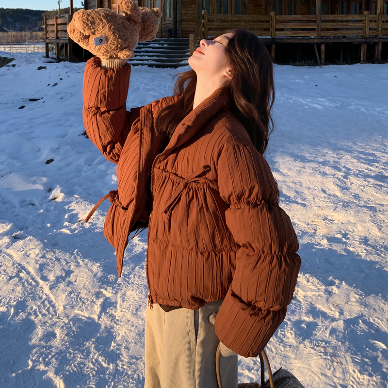 冬装新款时尚休闲立领宽松面包服羽绒服202-5644-P295-K445，女装羽绒服，浙宝202