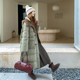 新款现货韩版宽松牛角扣长款羽绒服202-5622-P300-K458-50绒，女装羽绒服，浙宝202