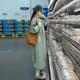 现货秋装经典款韩版中长款休闲风衣外套女202-2518-P160-控238，女装风衣，浙宝202