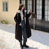 新款冬装撞色拼接连帽风衣式羽绒服202-5645-P325-K485，女装羽绒服，浙宝202