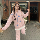 春装现货重工绣花卫衣裤子两件套装202-2508-P185K298，女装套装/套裙，浙宝202