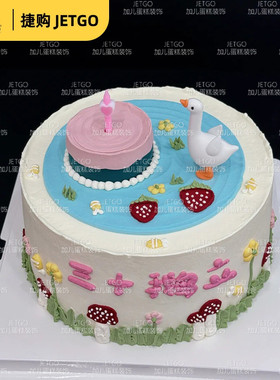 小红书同款大白鹅软陶三十鹅立