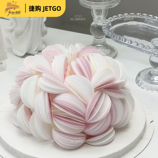 白色粉色糯米纸蛋糕装饰插件可食用威化纸DIY生日甜品台烘焙摆件