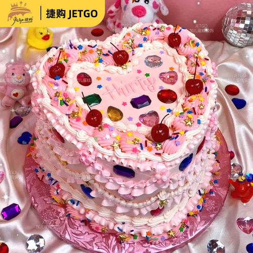 小红书同款CANDYKEY宝石糖钻石硬糖生日蛋糕甜品台点缀物烘焙模具