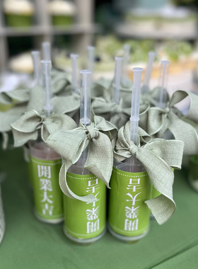 绿色系开业大吉推推乐慕斯杯贴纸纸杯蛋糕烘焙甜品台装饰插件插牌