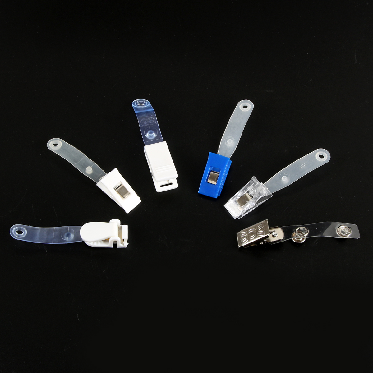服务员工卡套工牌铁夹扣医生胸牌卡套金属夹扣校厂牌塑料挂扣夹子