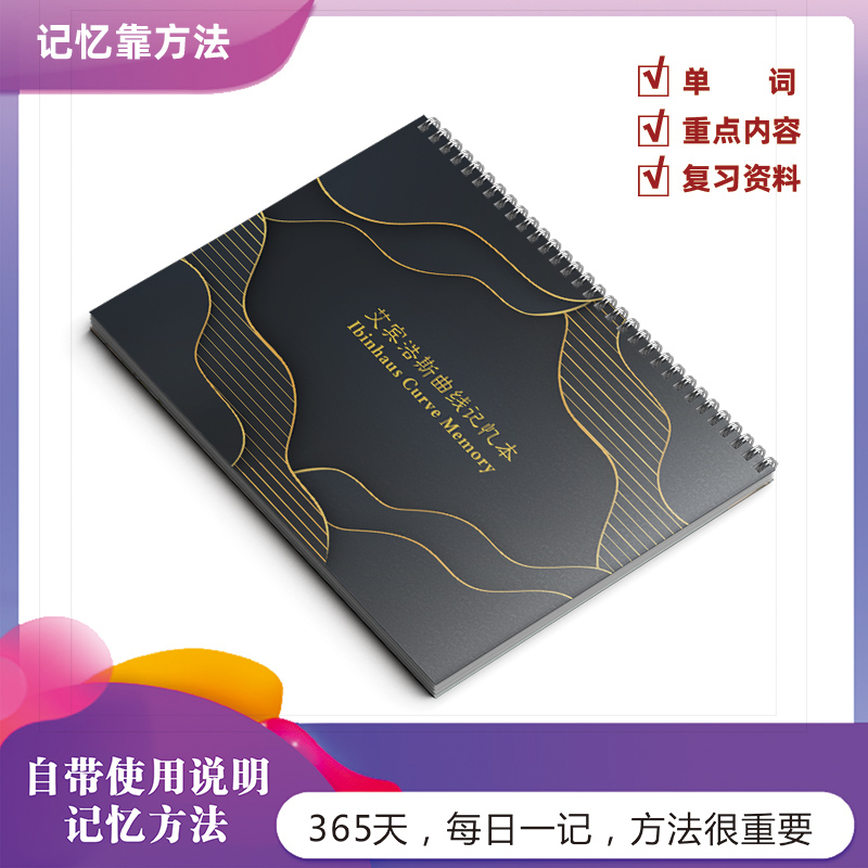 艾宾浩斯遗忘曲线记忆本线圈A4A5