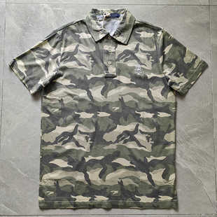 HYDROGEN男装夏季短袖polo衫翻领T恤迷彩骷髅头刺绣男士休闲纯棉