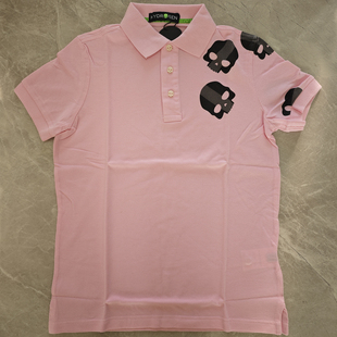 HYDROGEN正品夏季男装短袖POLO衫纯棉翻领骷颅头印花潮男士上衣