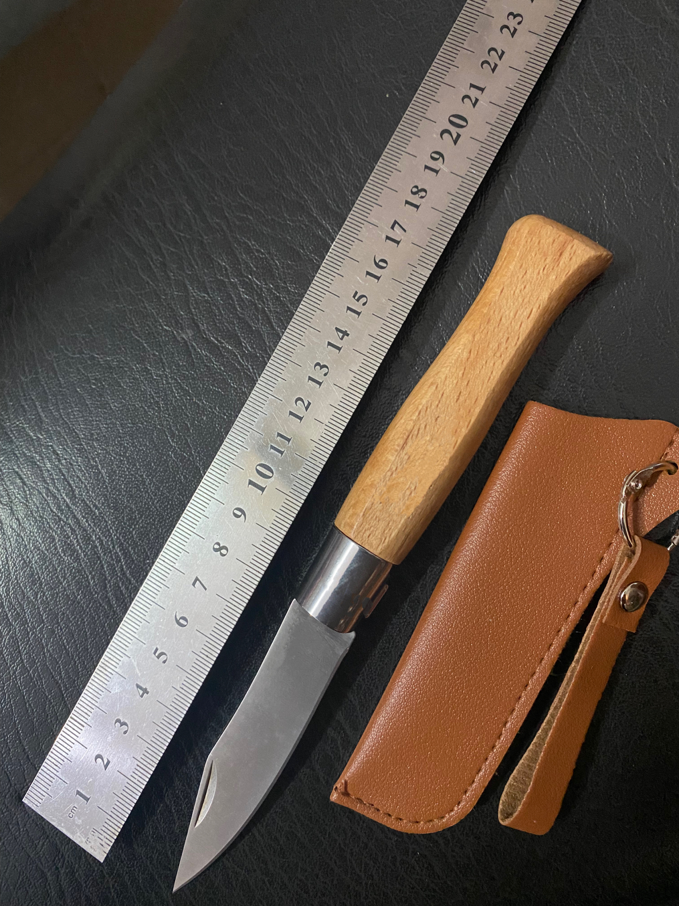 法国op欧皮6号不锈钢榉木折叠刀家用厨房野营EDC水果刀餐刀口袋刀