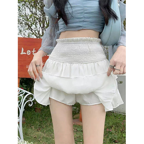 芭蕾风白色蛋糕半身裙女夏季新款A字裙短裙黑色蓬蓬裙小个子裙子 - 封面