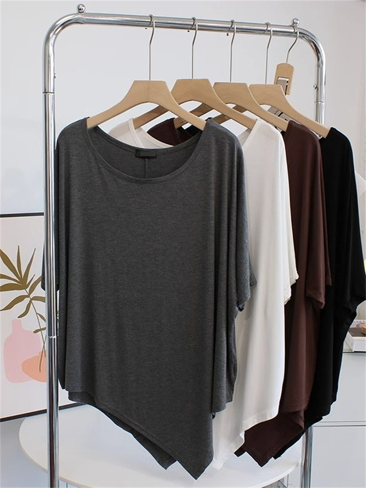 2025夏新款莫代尔短袖t恤女宽松