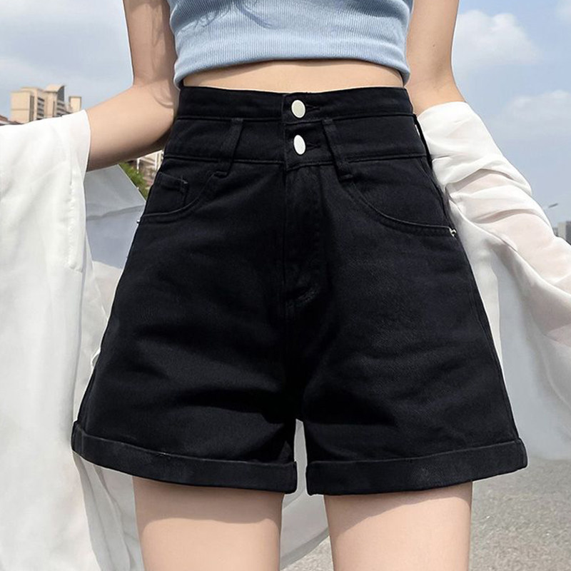 牛仔短裤女2026年夏季新款毛边破洞高腰裤子显瘦阔腿a字超热裤ins,女装/女士精品,大码裤装,淘宝优惠券,粉丝福利购,淘宝优惠卷