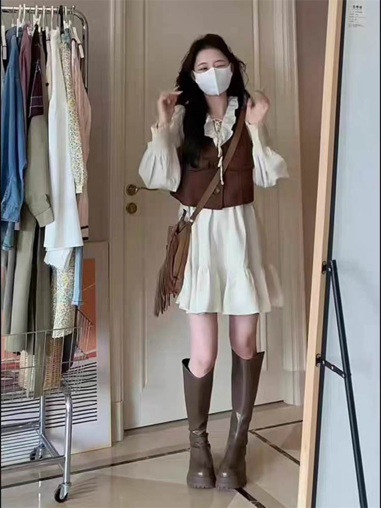 法式甜酷套装裙女夏季巴多按穿搭