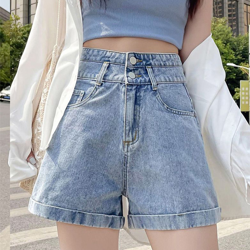高腰牛仔短裤女夏季薄款2026年新款显瘦小个子a字宽松阔腿热裤子,女装/女士精品,大码裤装,淘宝优惠券,粉丝福利购,淘宝优惠卷