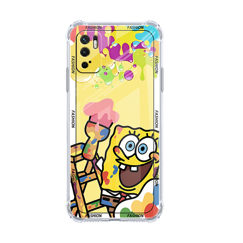 海绵宝宝红米NOTE10手机壳新款红米NOTE10Pro保护套气囊防摔透明硅胶镜头全包Y78m软壳网红卡通男女潮牌外壳